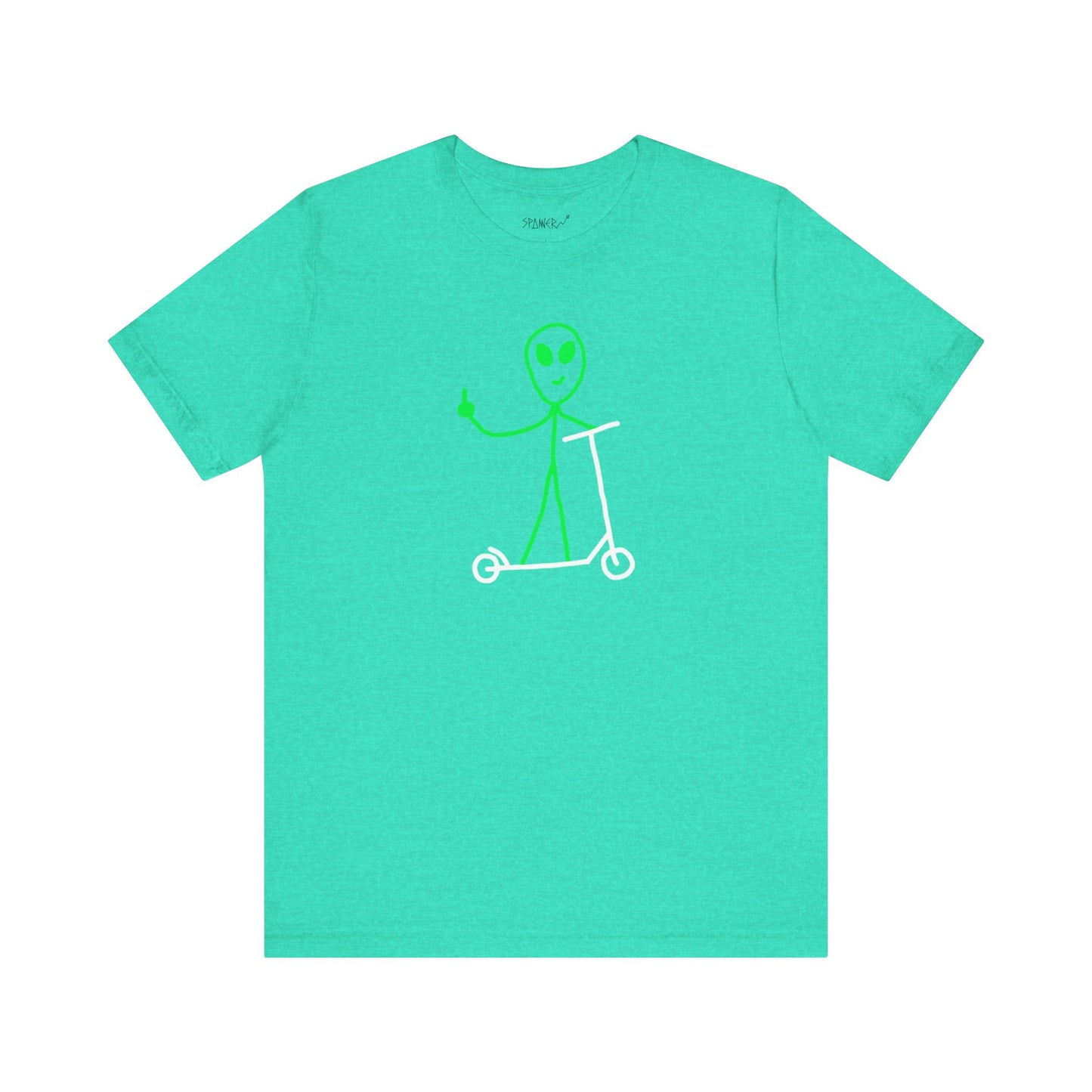Alien on a Scooter T-shirt (Adults)