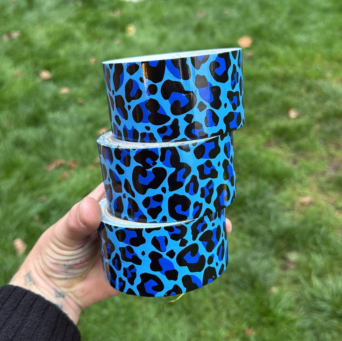 Blue Leopard Bar Tape