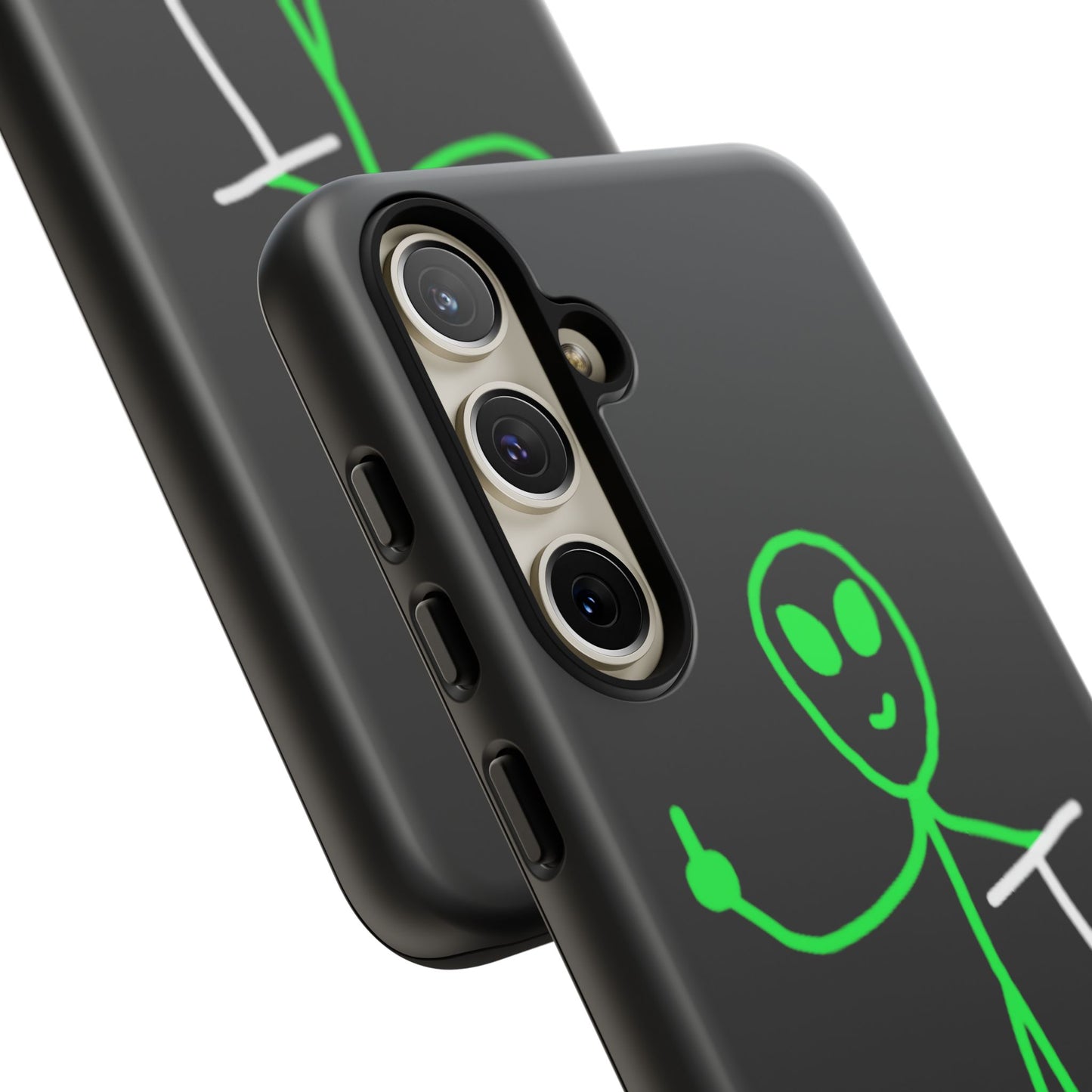 Alien on a Scooter Phone Case (Black)