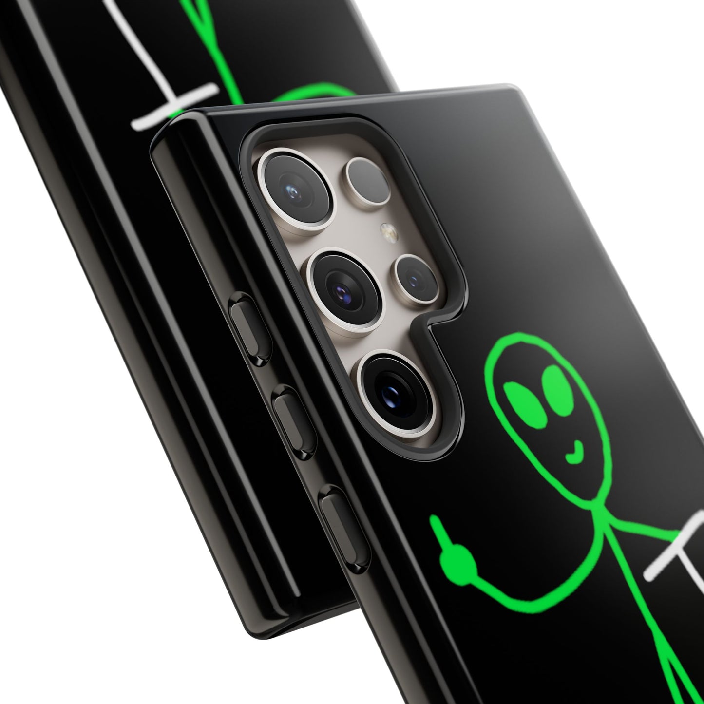 Alien on a Scooter Phone Case (Black)