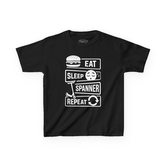 Eat Sleep Spanner Repeat T-shirt (Kids)