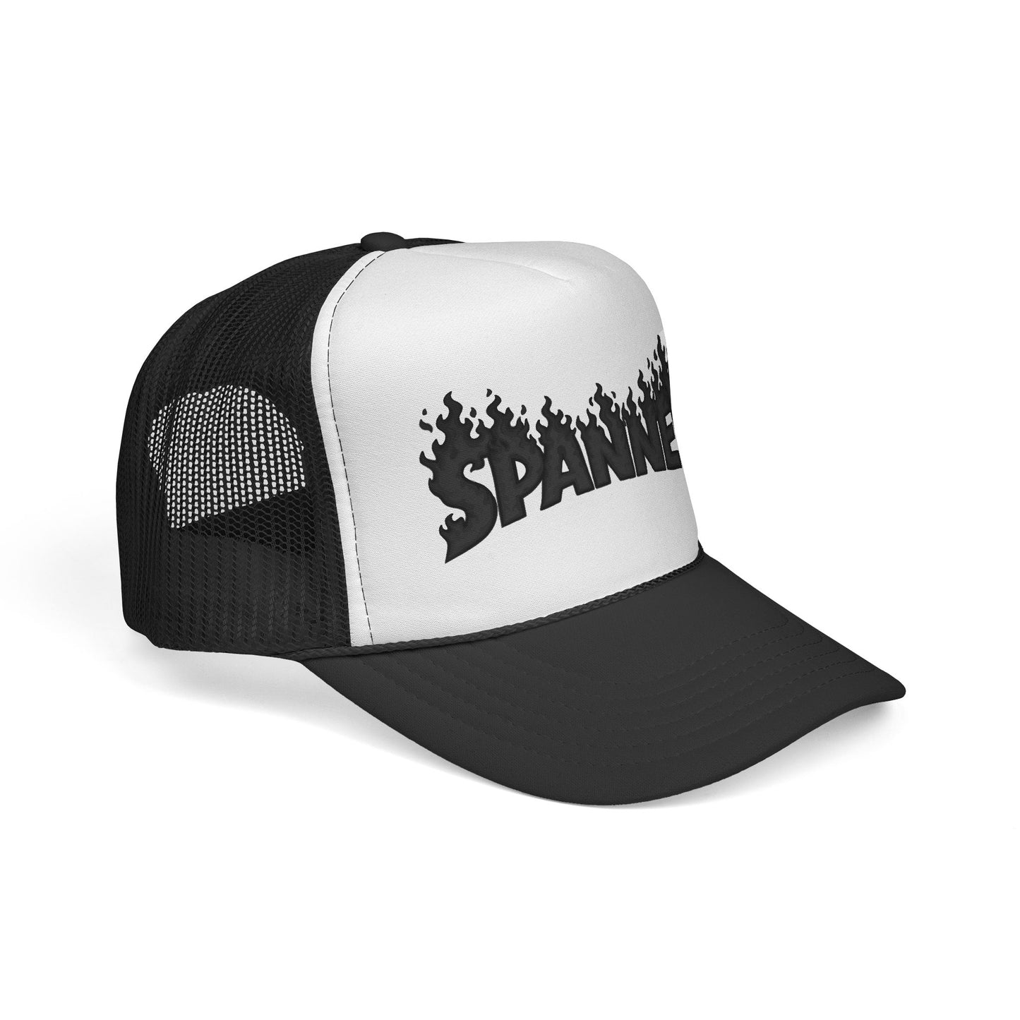 Spanner On Fire (Black) Trucker Hat