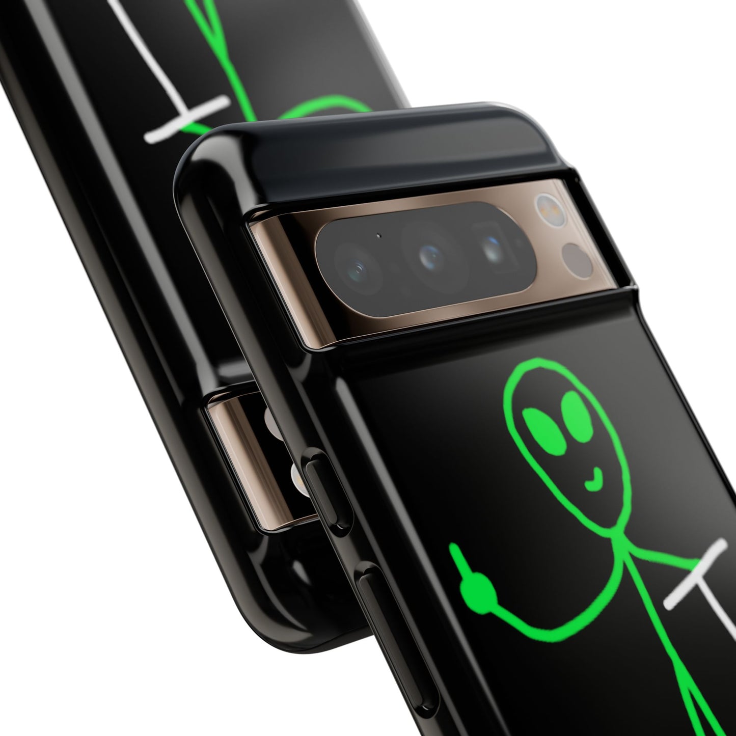 Alien on a Scooter Phone Case (Black)