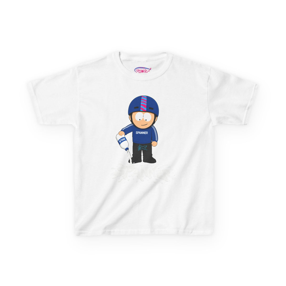Spanner Spilling Milk T-Shirt (Kids)