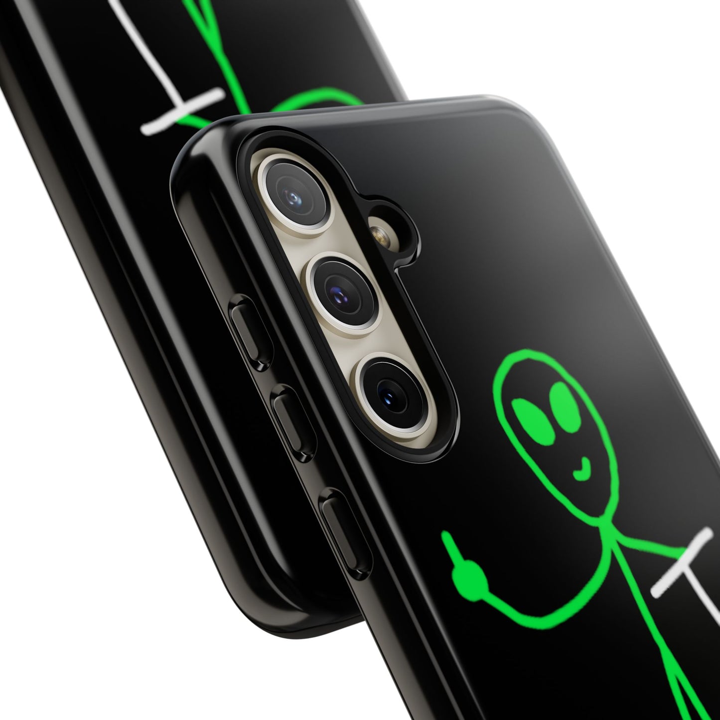 Alien on a Scooter Phone Case (Black)