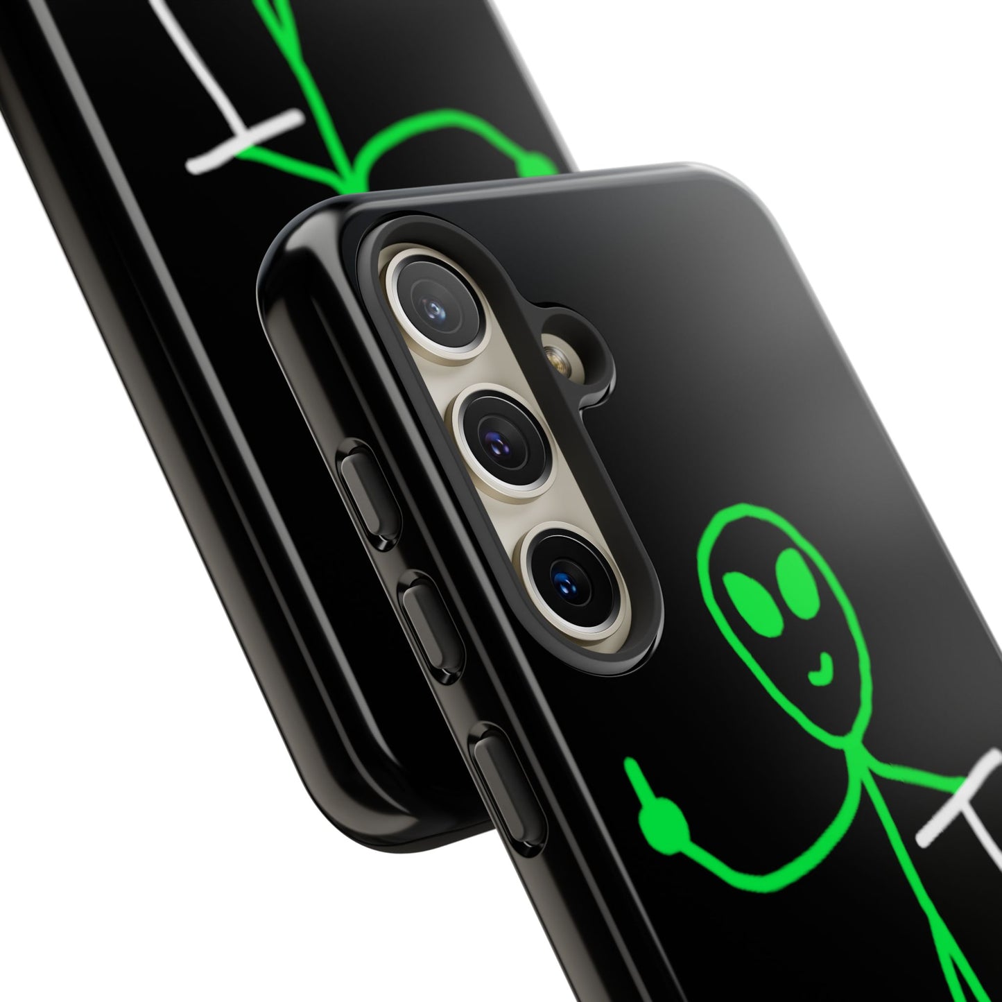 Alien on a Scooter Phone Case (Black)