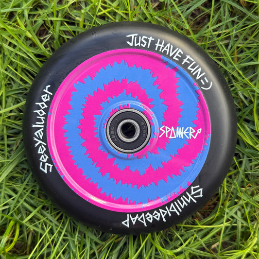 Pink & Blue Spiral Wheels