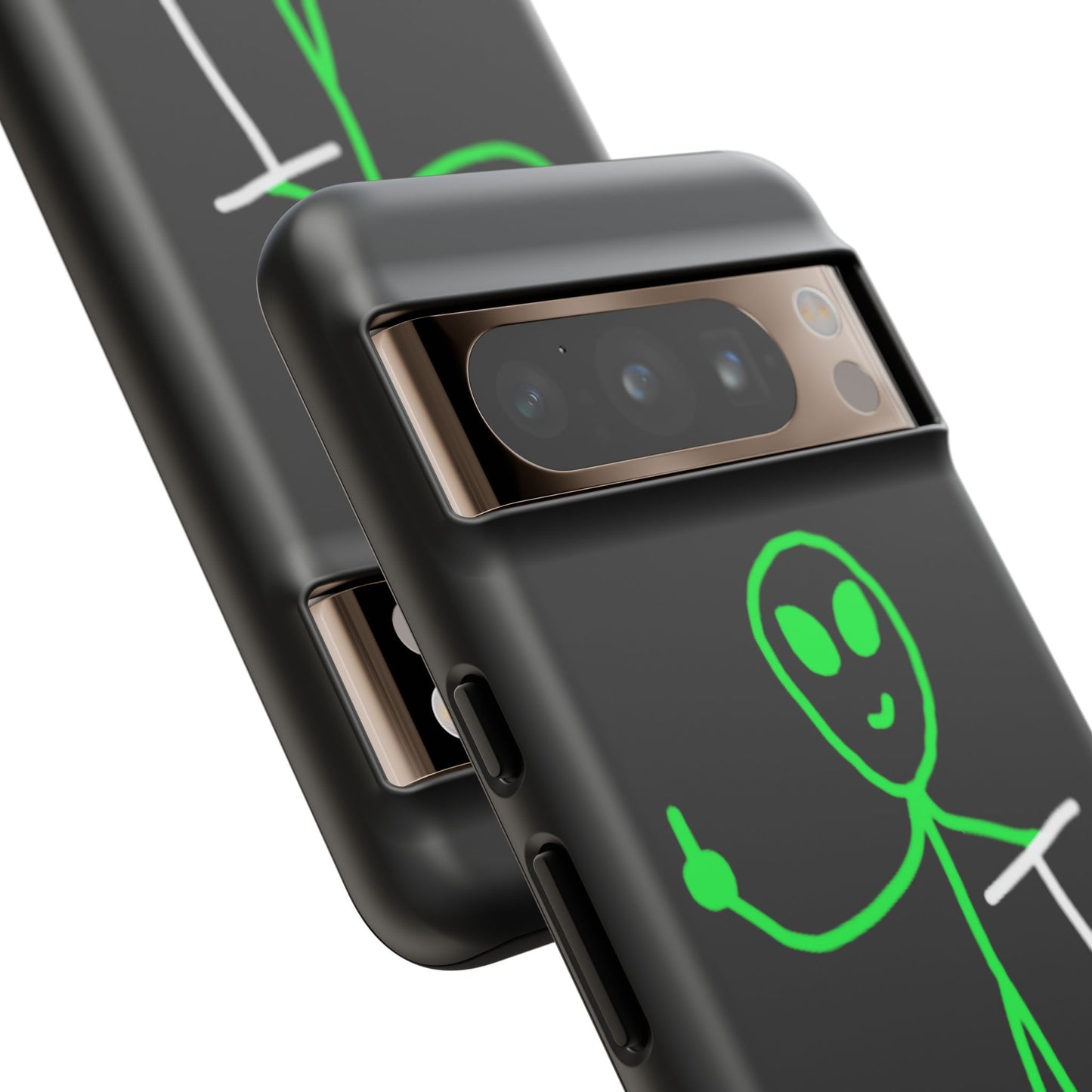 Alien on a Scooter Phone Case (Black)
