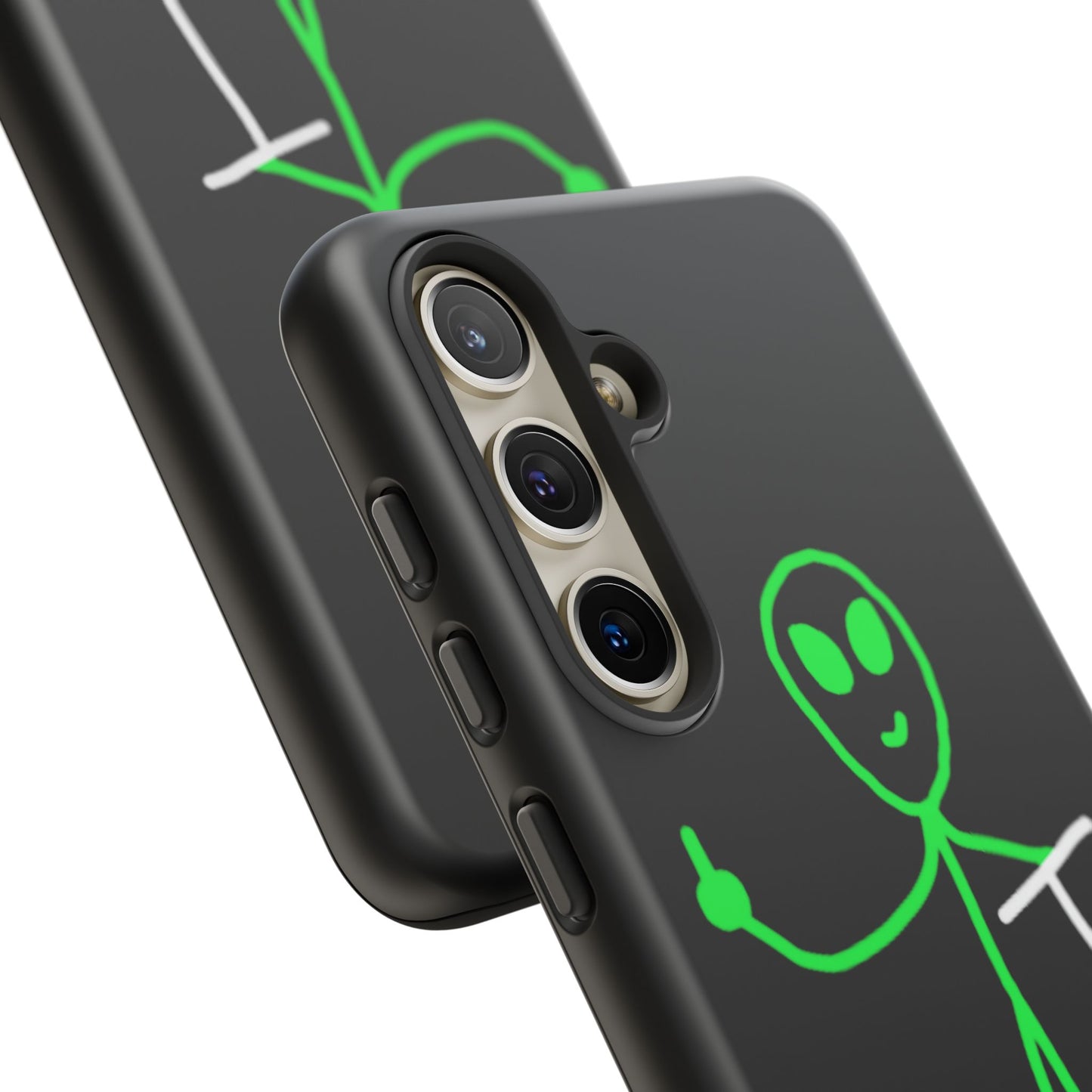 Alien on a Scooter Phone Case (Black)