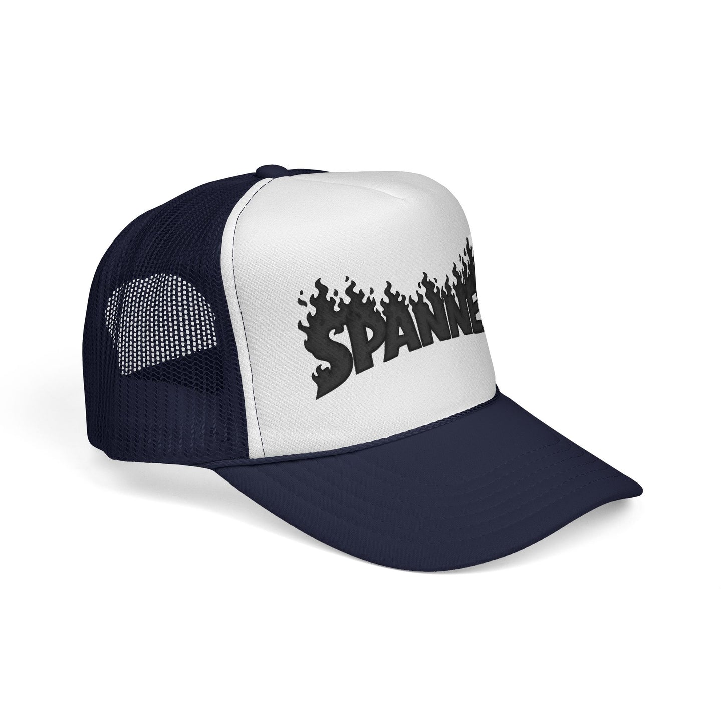 Spanner On Fire (Black) Trucker Hat