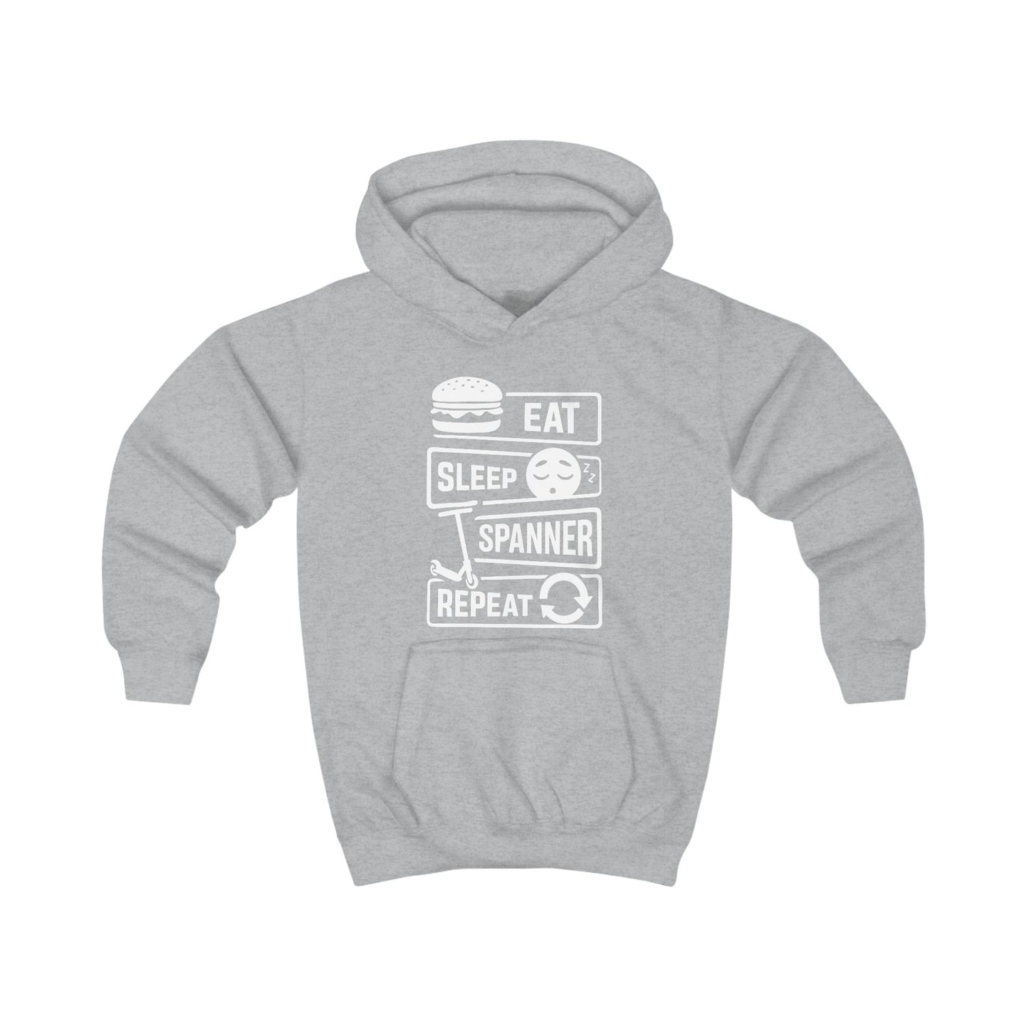 Eat Sleep Spanner Repeat Hoodie (Kids)