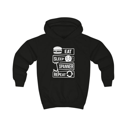 Eat Sleep Spanner Repeat Hoodie (Kids)