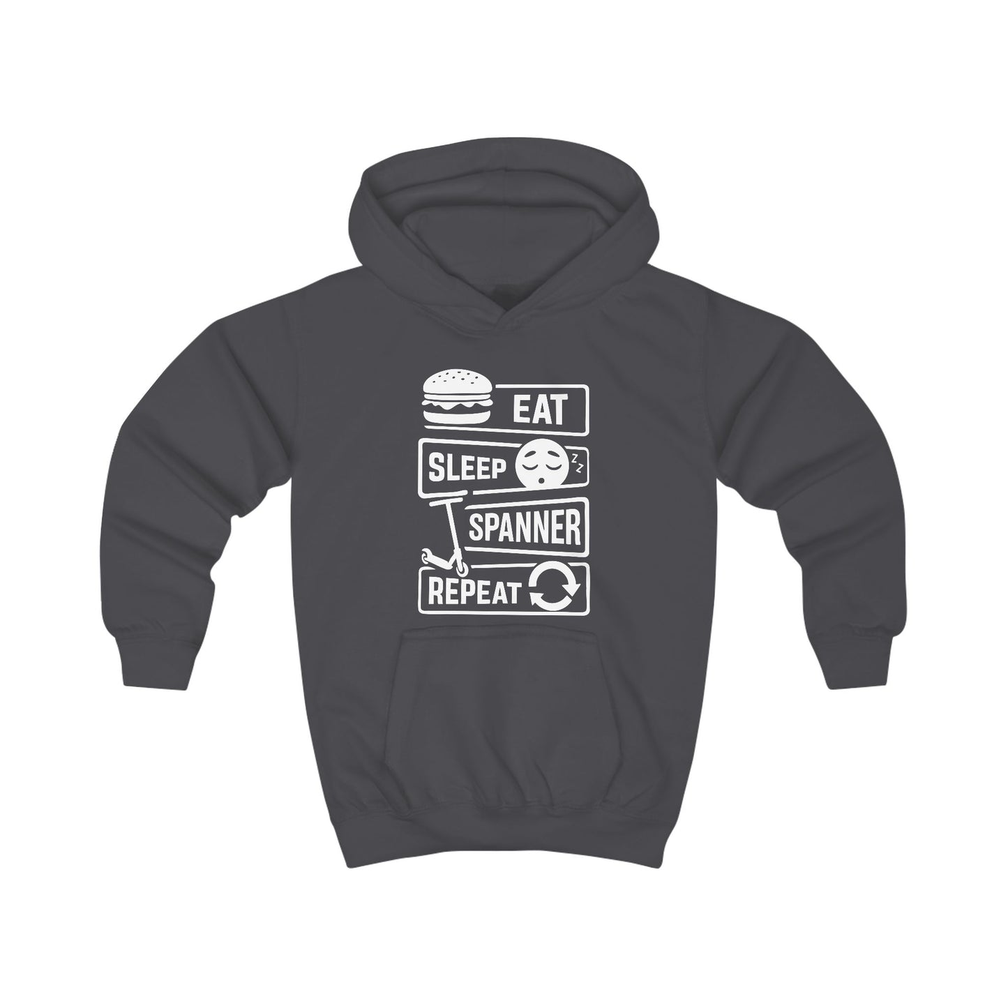 Eat Sleep Spanner Repeat Hoodie (Kids)