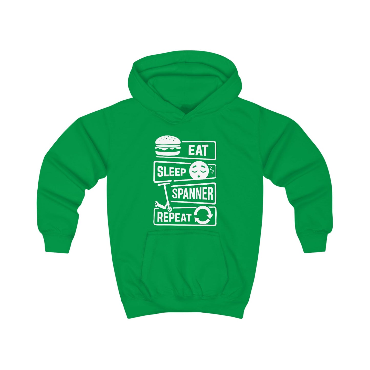 Eat Sleep Spanner Repeat Hoodie (Kids)