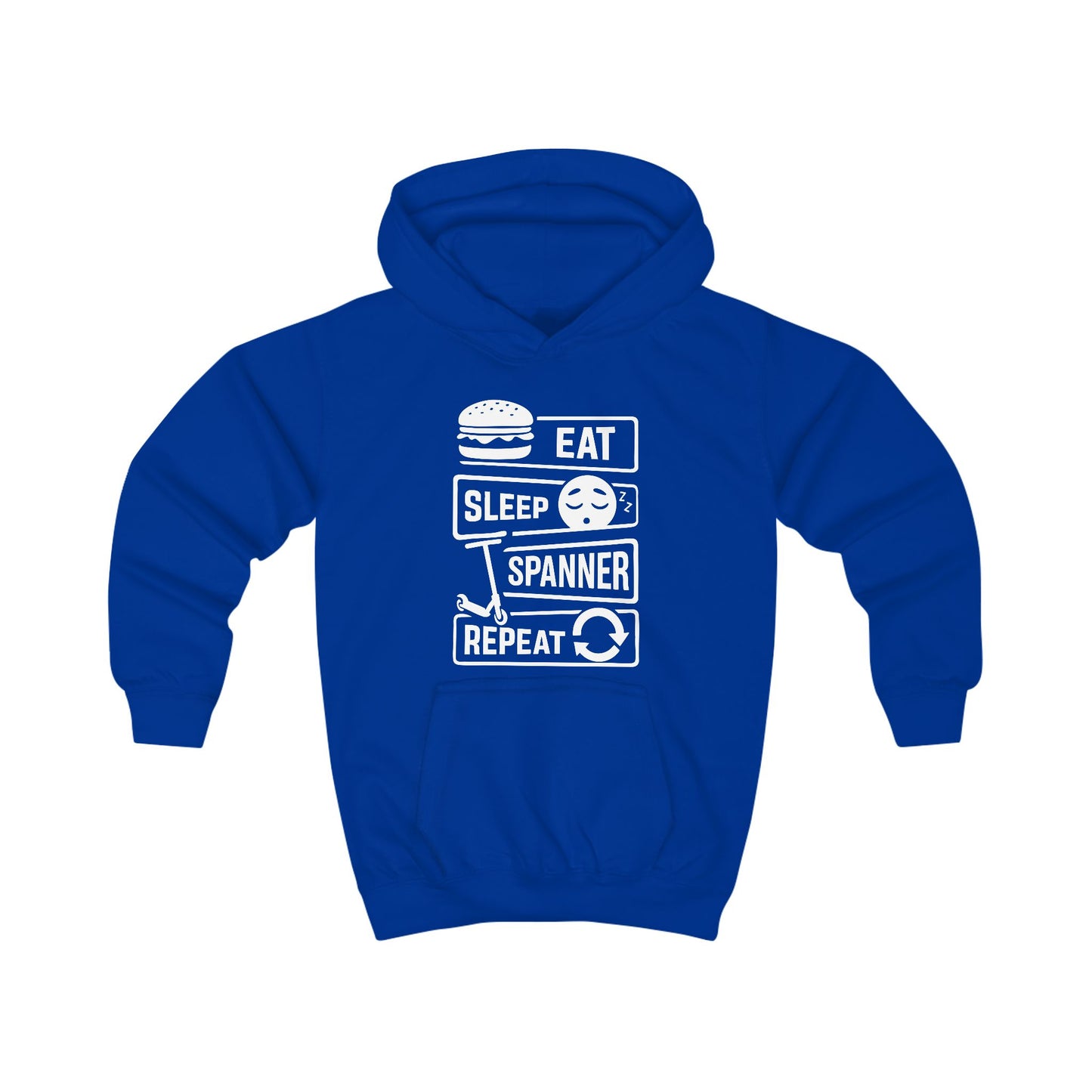 Eat Sleep Spanner Repeat Hoodie (Kids)
