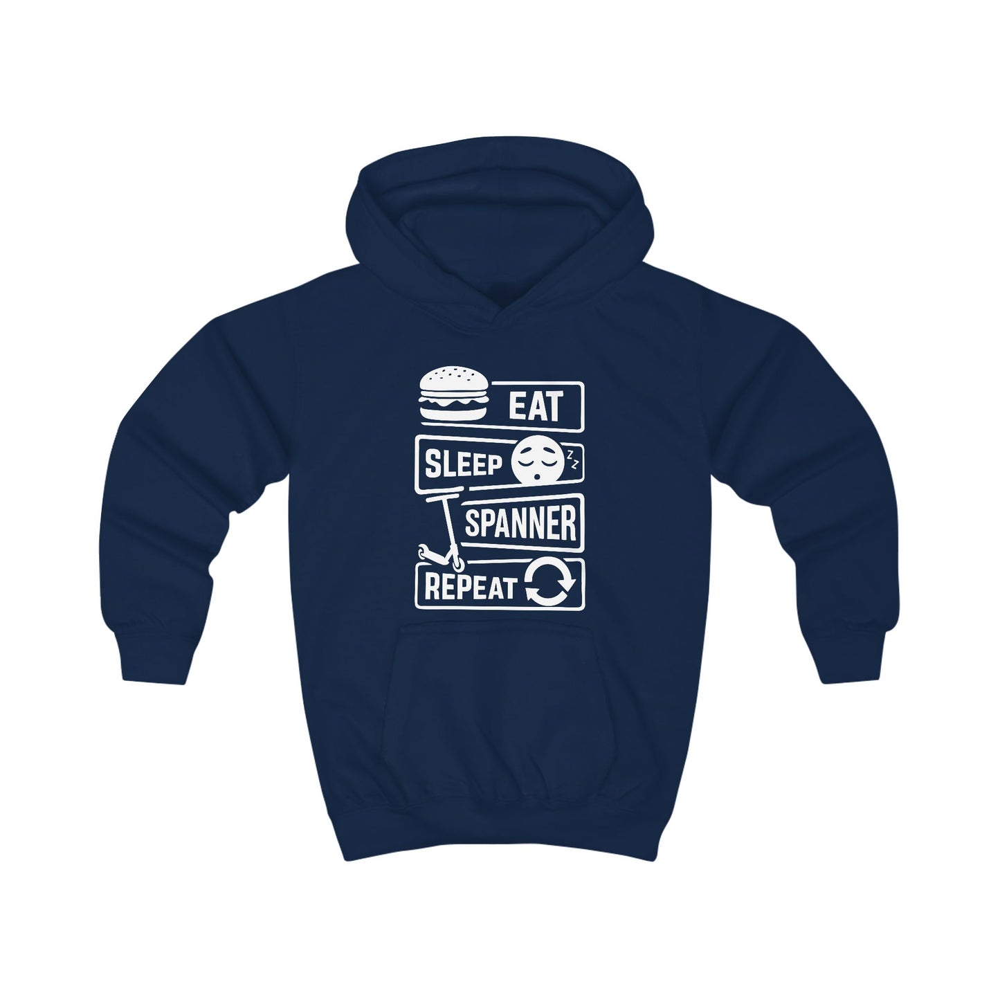 Eat Sleep Spanner Repeat Hoodie (Kids)