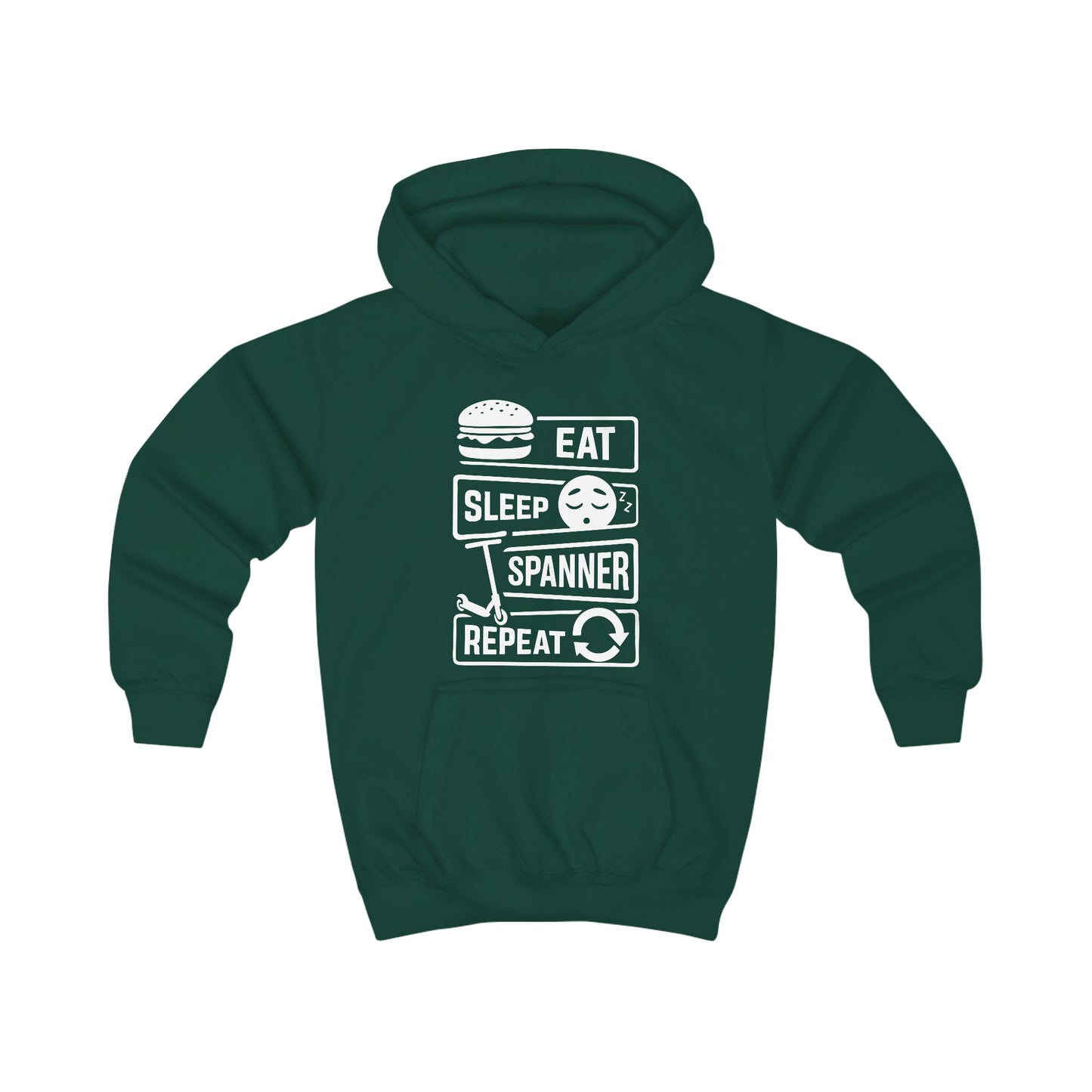 Eat Sleep Spanner Repeat Hoodie (Kids)