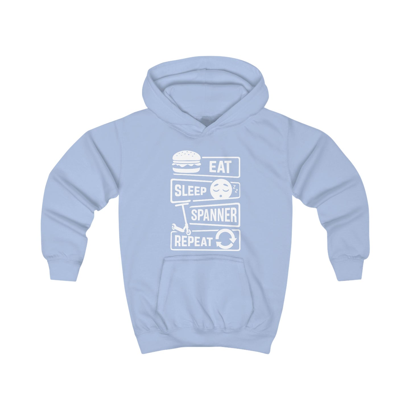 Eat Sleep Spanner Repeat Hoodie (Kids)