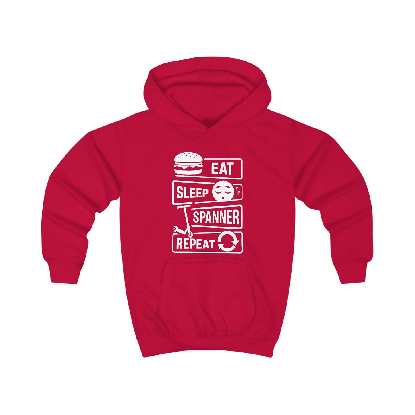 Eat Sleep Spanner Repeat Hoodie (Kids)