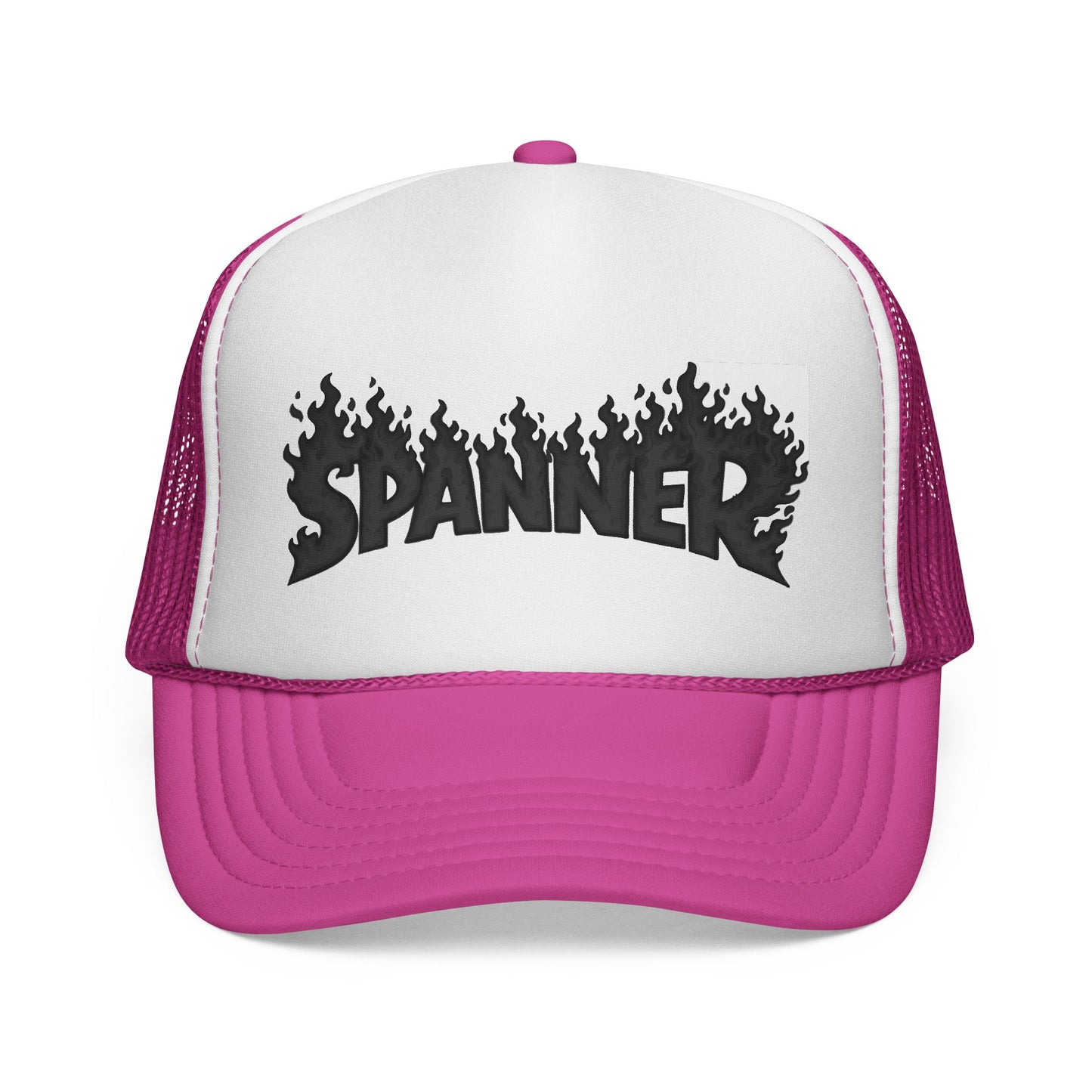 Spanner On Fire (Black) Trucker Hat