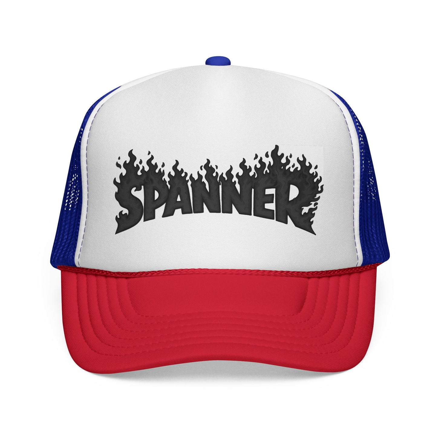 Spanner On Fire (Black) Trucker Hat