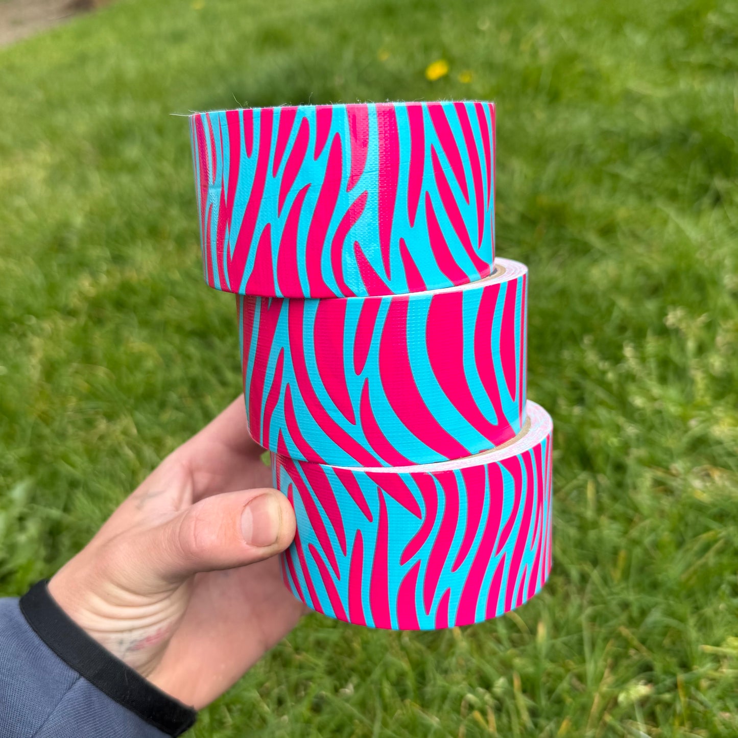Pink & Blue Zebra Bar Tape