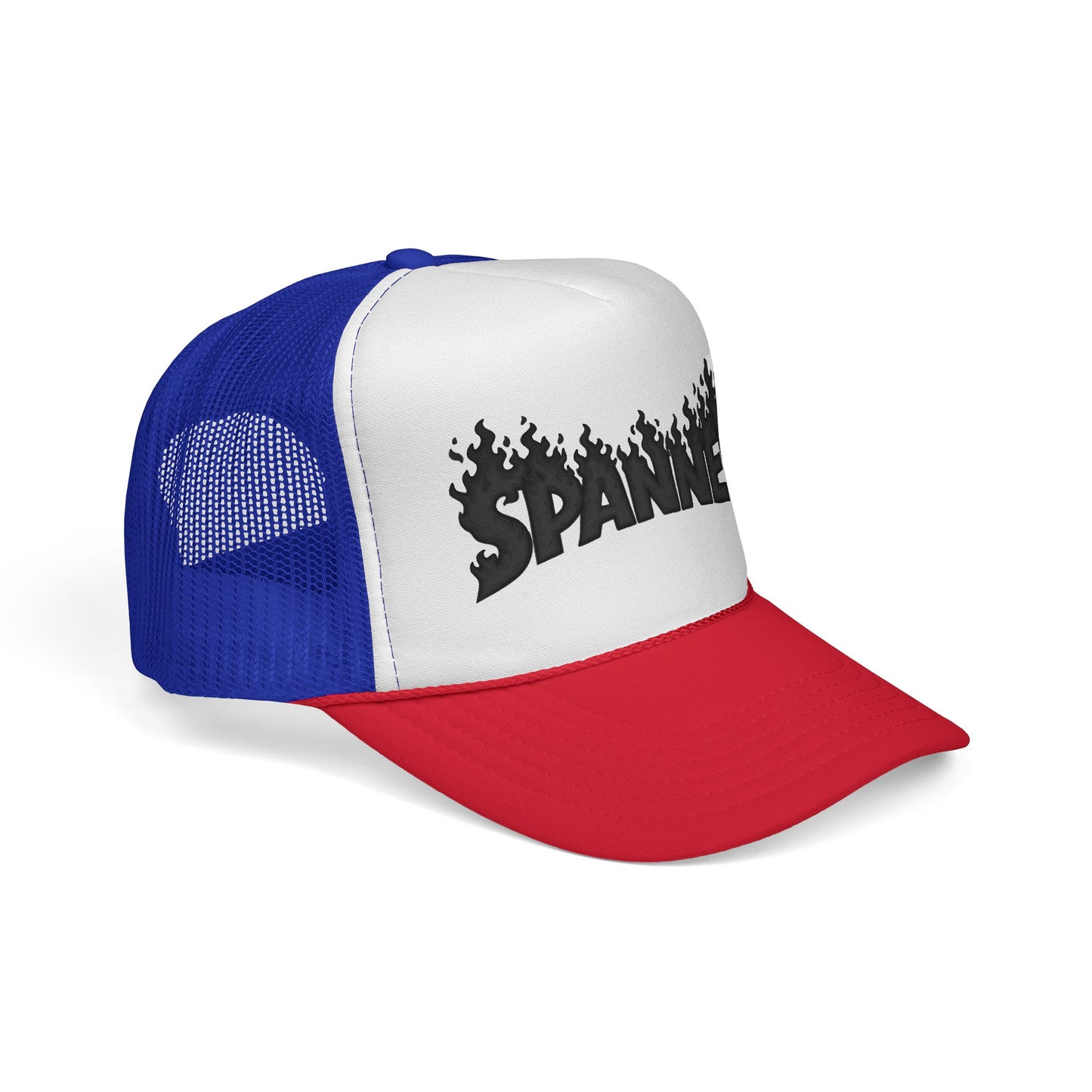 Spanner On Fire (Black) Trucker Hat