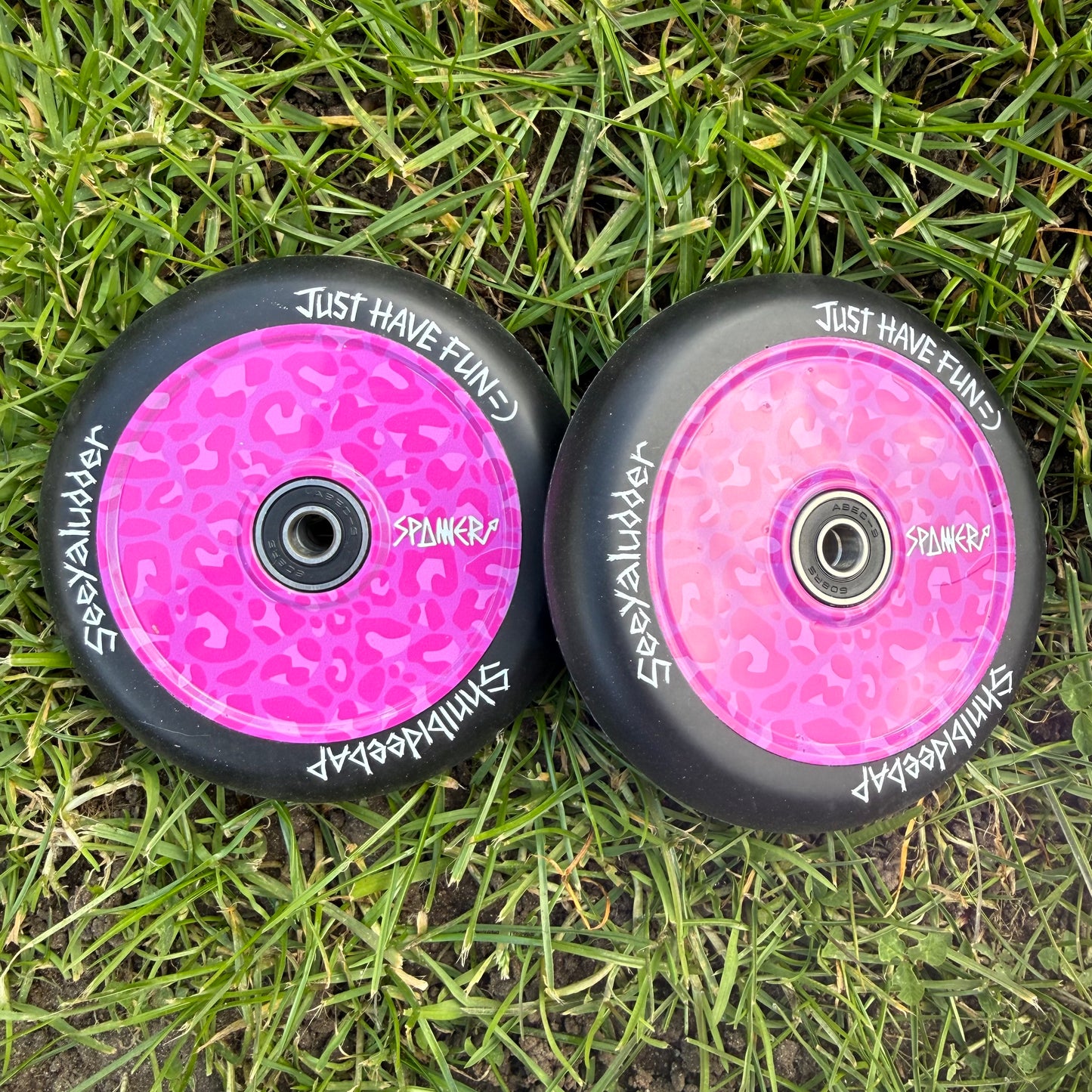 Pink Leopard Wheels